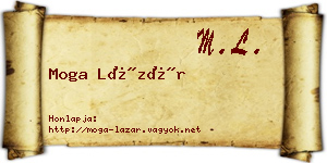 Moga Lázár névjegykártya